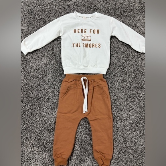 NEW Baby Boy Thanksgiving Outfit Gobble Turkey Pie Long Sleeve Crewneck - Picture 1 of 2